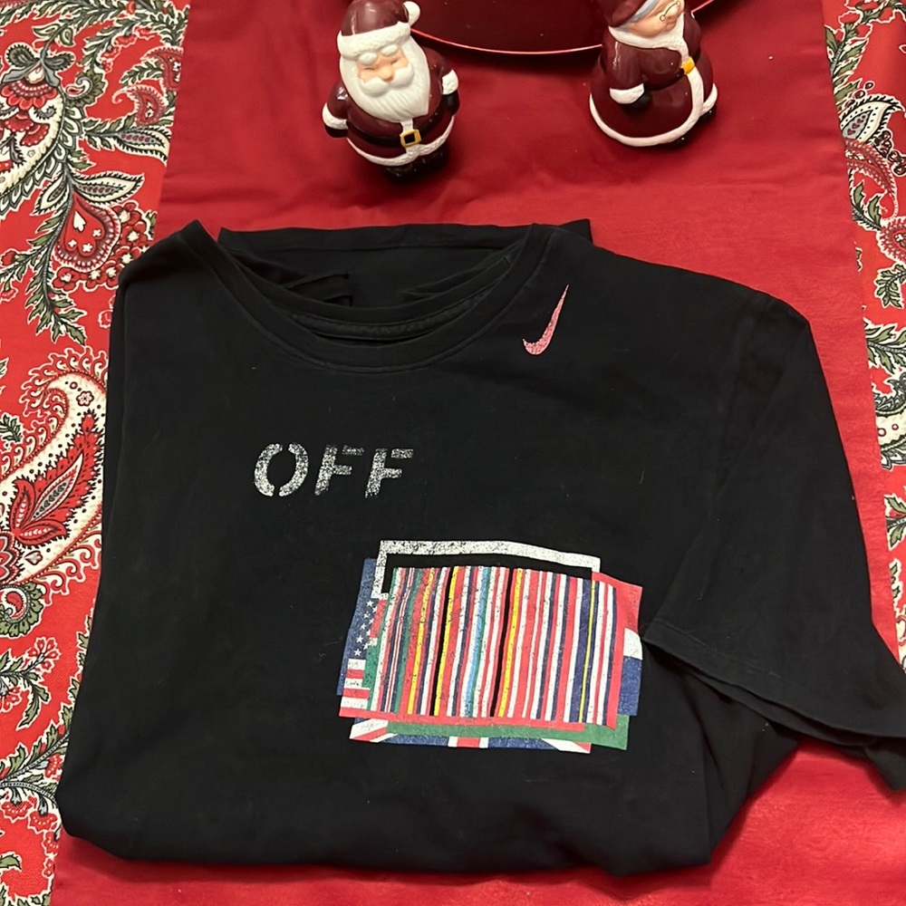 Authentic Off-White Nike athletic cut tshirt Sz M good condition